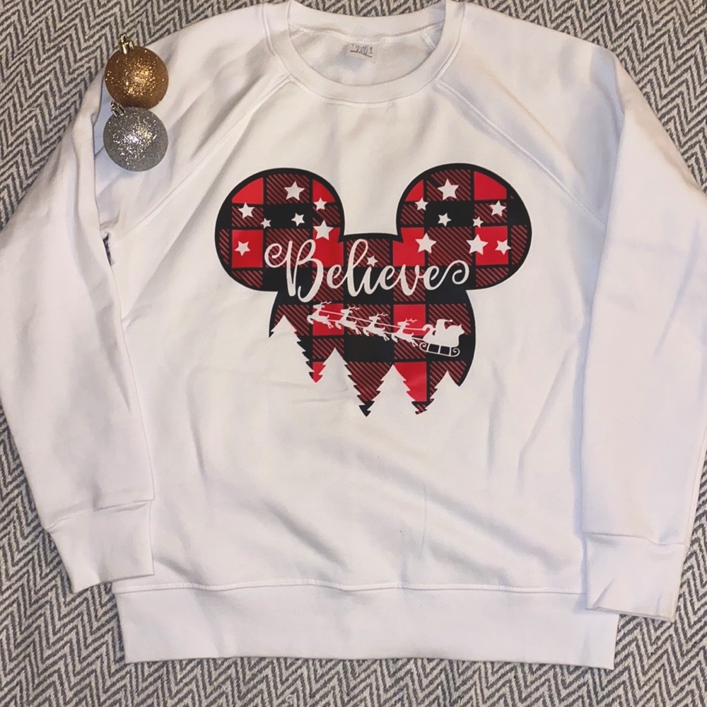 Mickey Believe Holiday Crewneck Sweater
